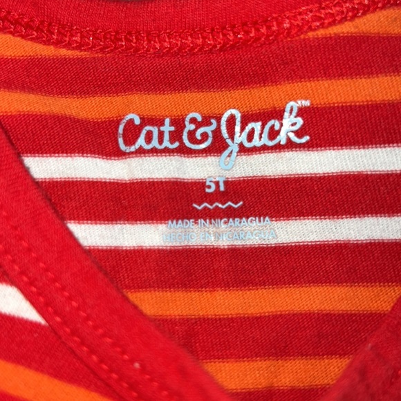 CAT & JACK TODDLER BOY RED STRIPED TANK TOP - Picture 3 of 3